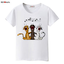 Load image into Gallery viewer, lovely pets black cats cartoon t shirts woman's