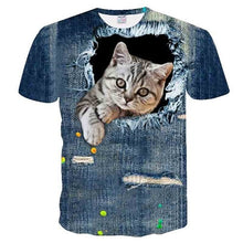 Load image into Gallery viewer, off white cat Print t shirt Women tshirt