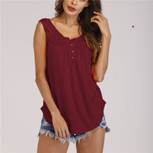 Load image into Gallery viewer, casual sleeveless women shirt clothing