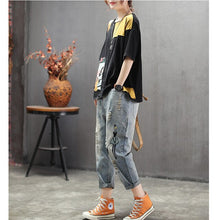 Load image into Gallery viewer, Summer Patchwork Loose T shirt